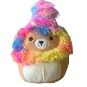 Squishmallow Leonard the Rainbow Mane Lion Squishdoo 12” NWT